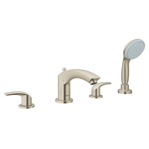 Grohe 25170 Eurosmart Four-Hole Roman Bathtub Faucet with Handshower