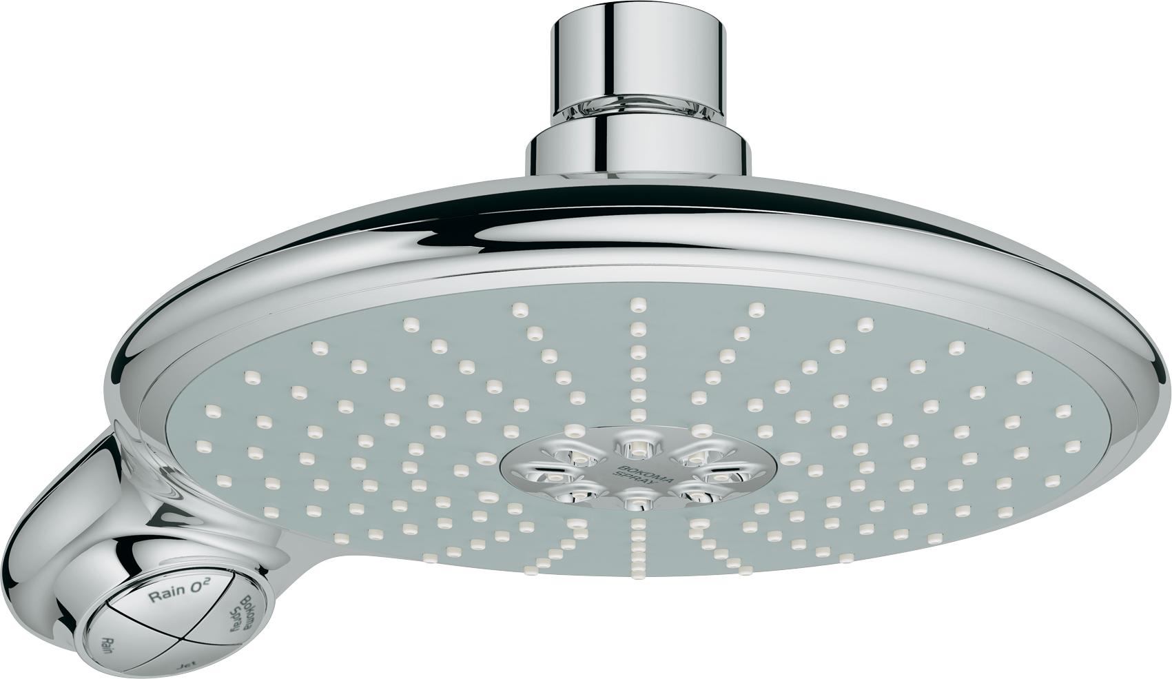 Grohe 27767000 Power & Soul 2.5 GPM Wall Mount Bathroom Multi Function Shower Head with Dream Spray Technology