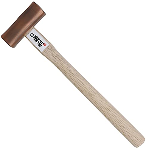 KAKURI Chisel Hammer 13 oz (375g) Professional Japanese Woodworking Carpenter Hammer for Chisel, Plane, Nail, Heavy Duty Japanese Carbon Steel Bronze