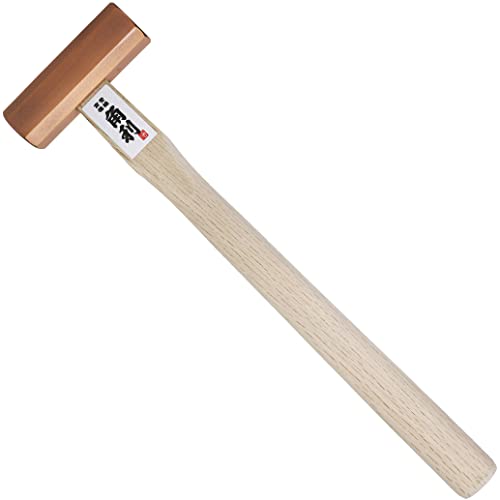 KAKURI Chisel Hammer GENNO 13 oz (375g) Japanese Woodworking Carpenter Hammer for Chisel, Plane, Nail, Heavy Duty Japanese Carbon Steel, Bronze