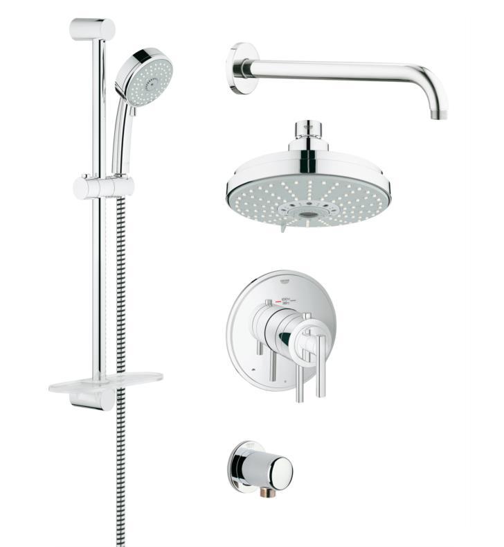 Grohe 35056000 GrohFlex Thermostatic Shower Faucet Package with Dream Spray Technology