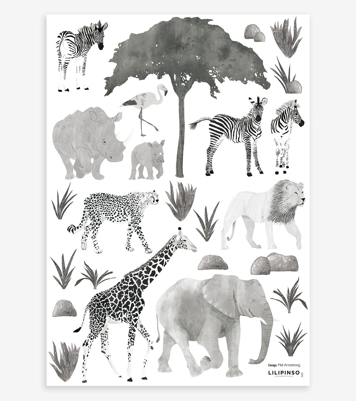 Serengeti – Wall Decals Murals – Wild Animals