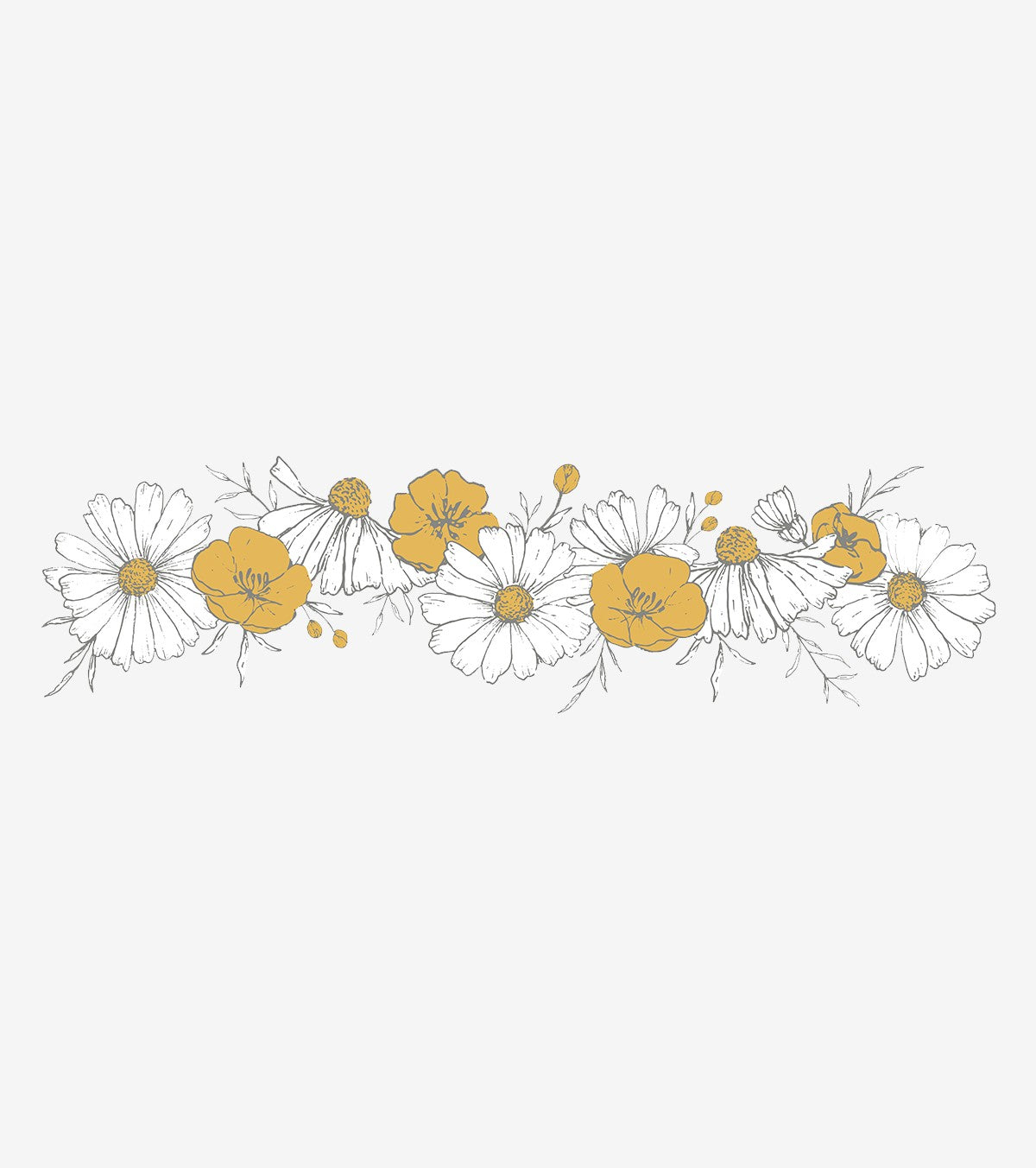 Chamomile – Large Sticker – Braided Flowers (chamomile)