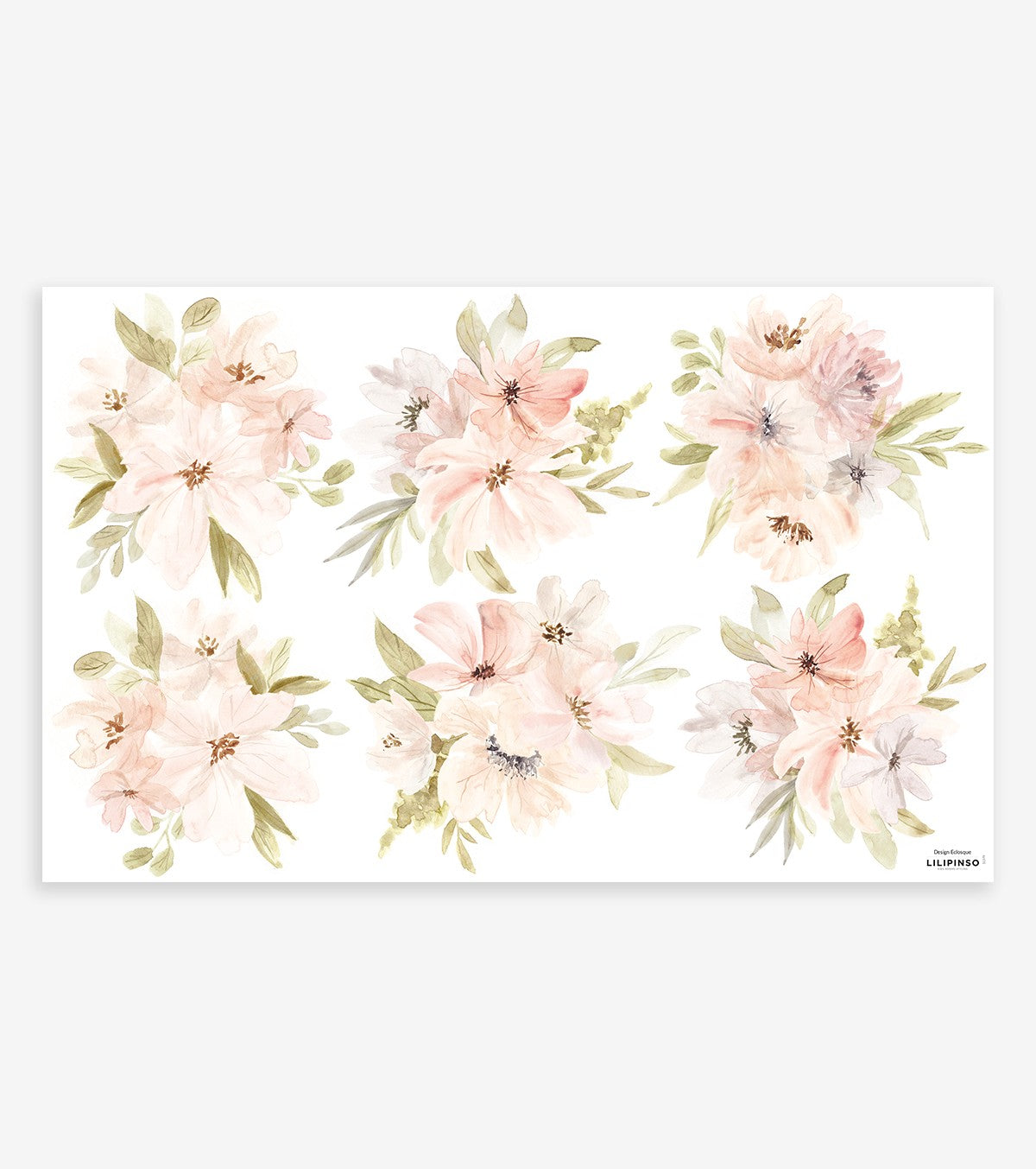 Appoline – Wall Decals Muraux – Bouquets Of Flowers (watercolor)