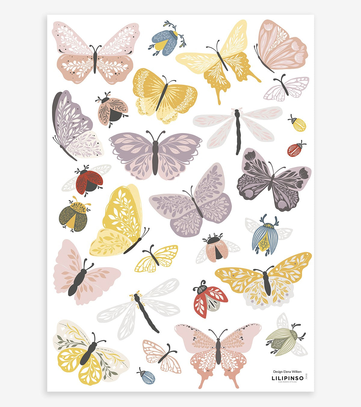 Wildflowers – Wall Decals Muraux – Butterflies And Insects