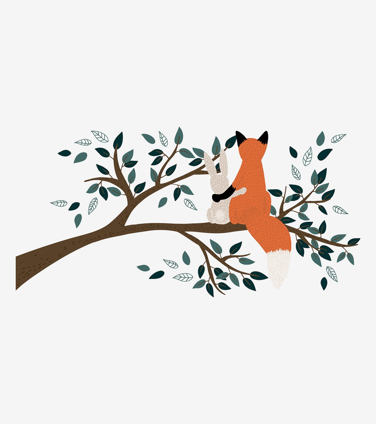 Mr. Fox – Large Sticker – Fox On A Branch