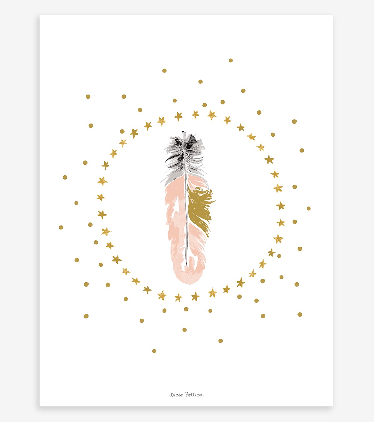 Flamingo – Children’s Poster – Feathers And Stars