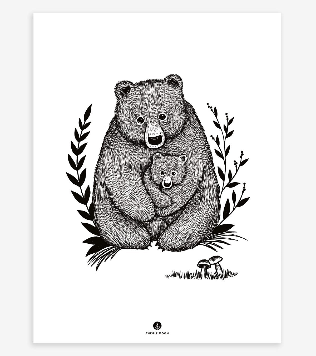 Romanian Hills – Children’s Poster – Bear Family