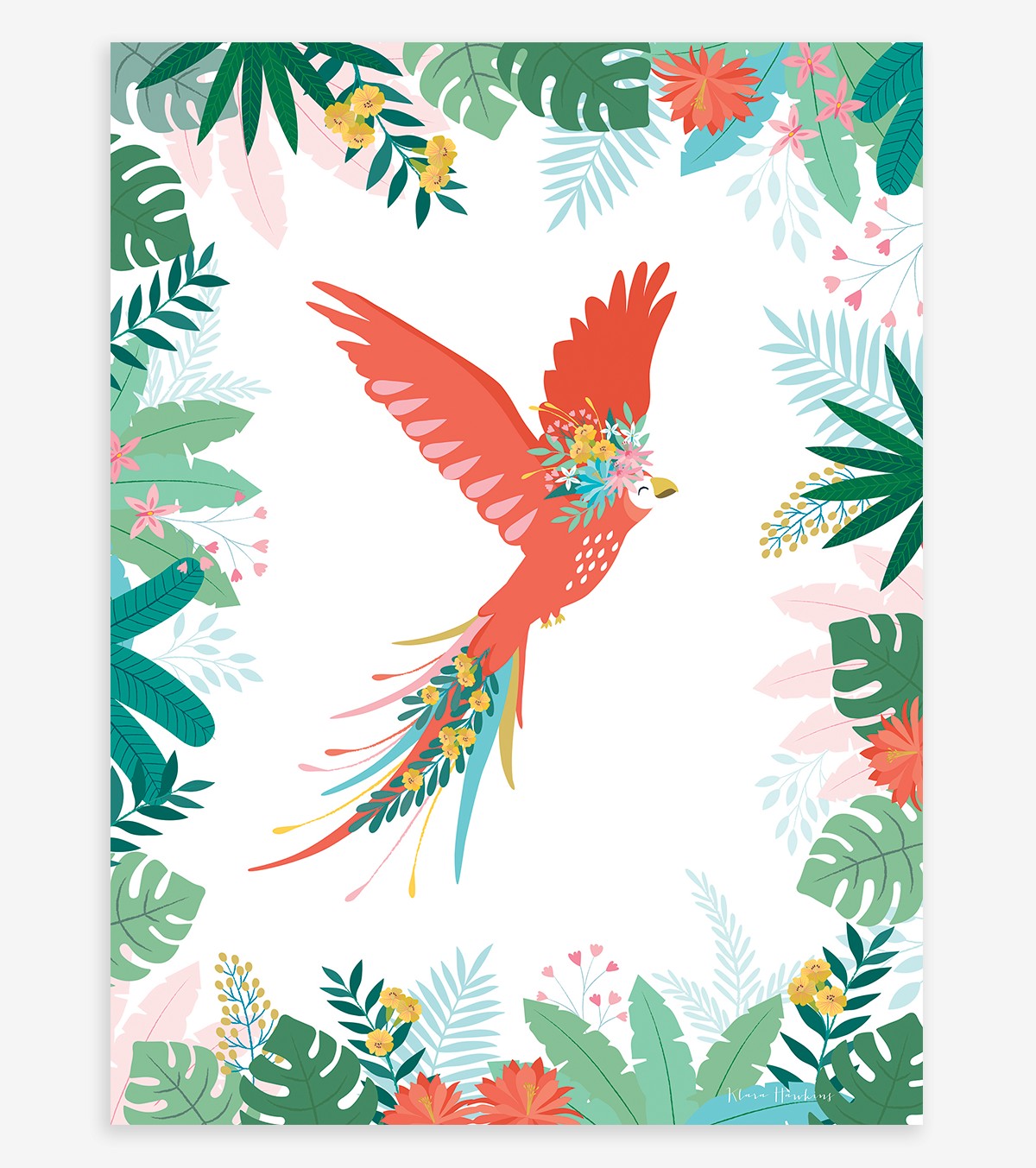 Rio – Children’s Poster – Parrot And Leaves