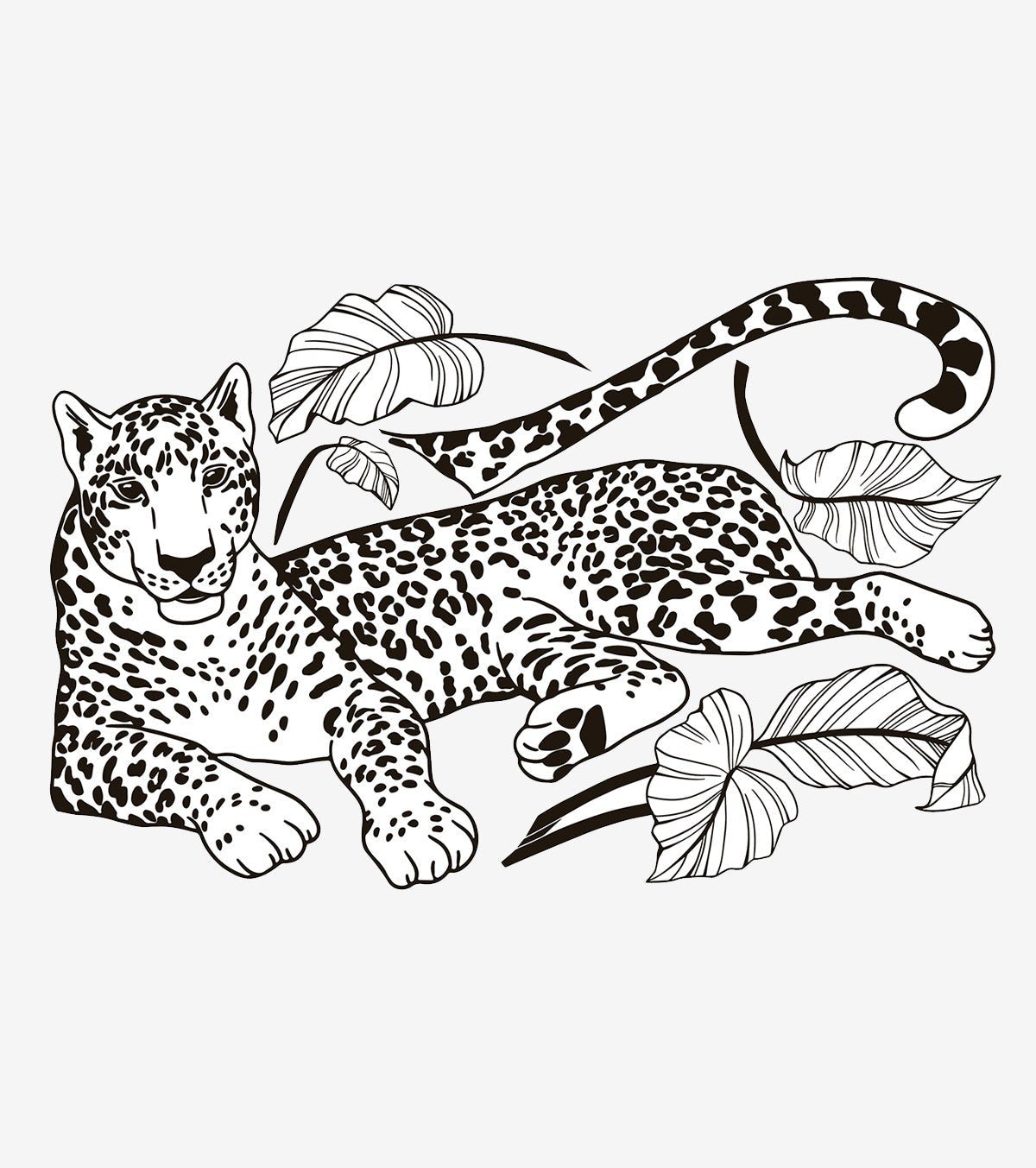 Black Majik – Large Sticker – Leopard, Elongated