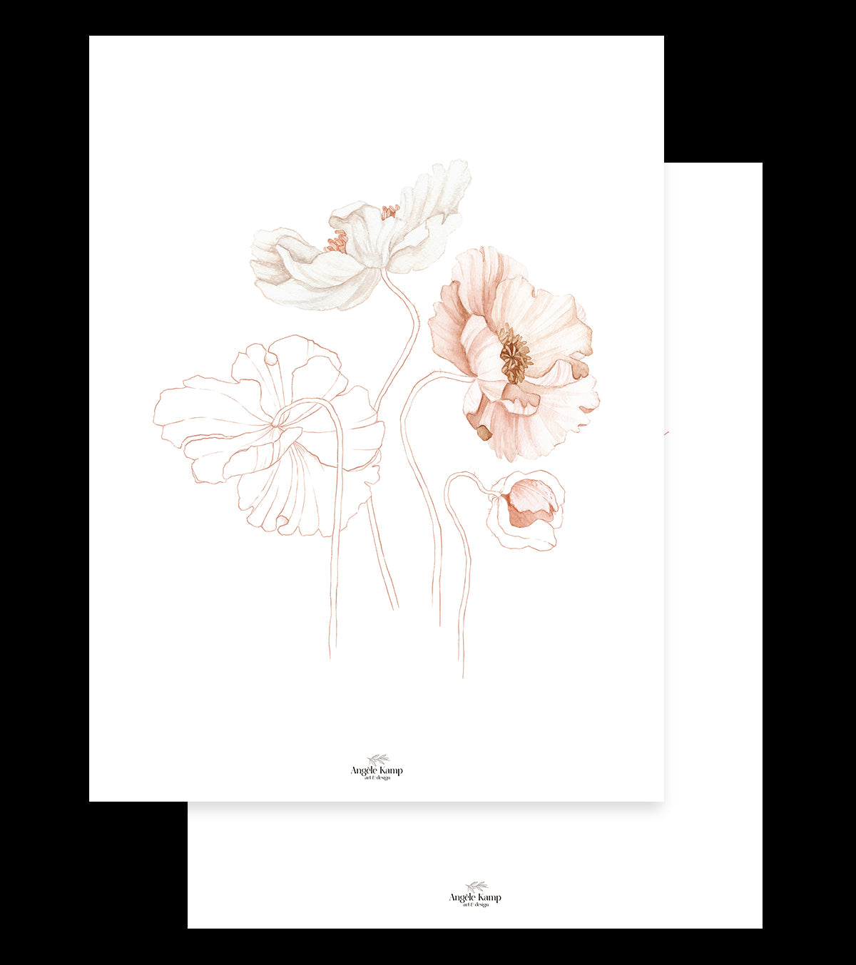 Islandic Poppies – Set Of 2 Art Prints – Poppy And Poetry