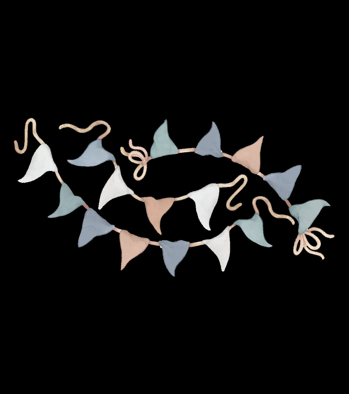 Selene – Large Sticker – Pennant Garland (blue)