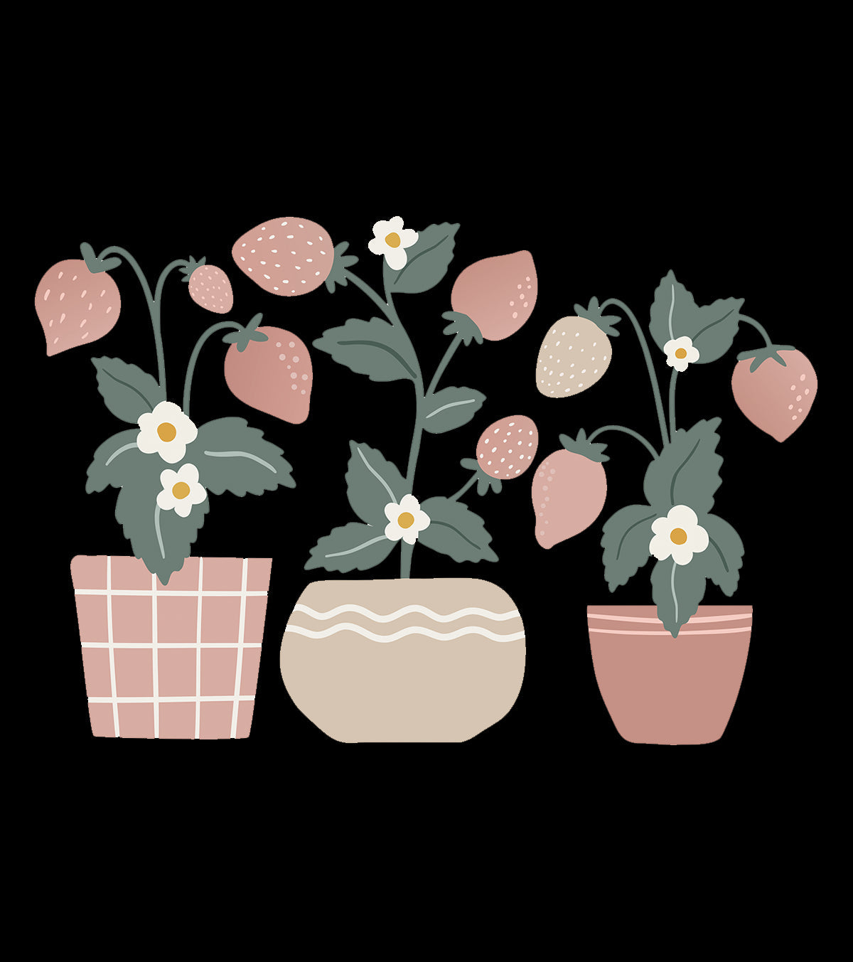 Louise – Large Sticker – Strawberry Plants