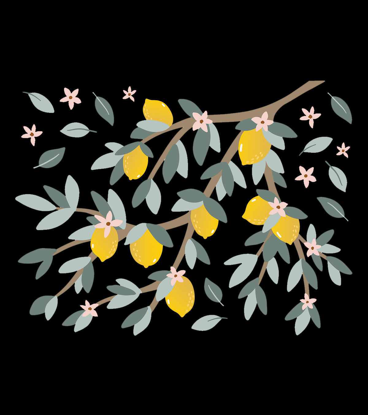 Louise – Large Sticker – Branches And Lemons