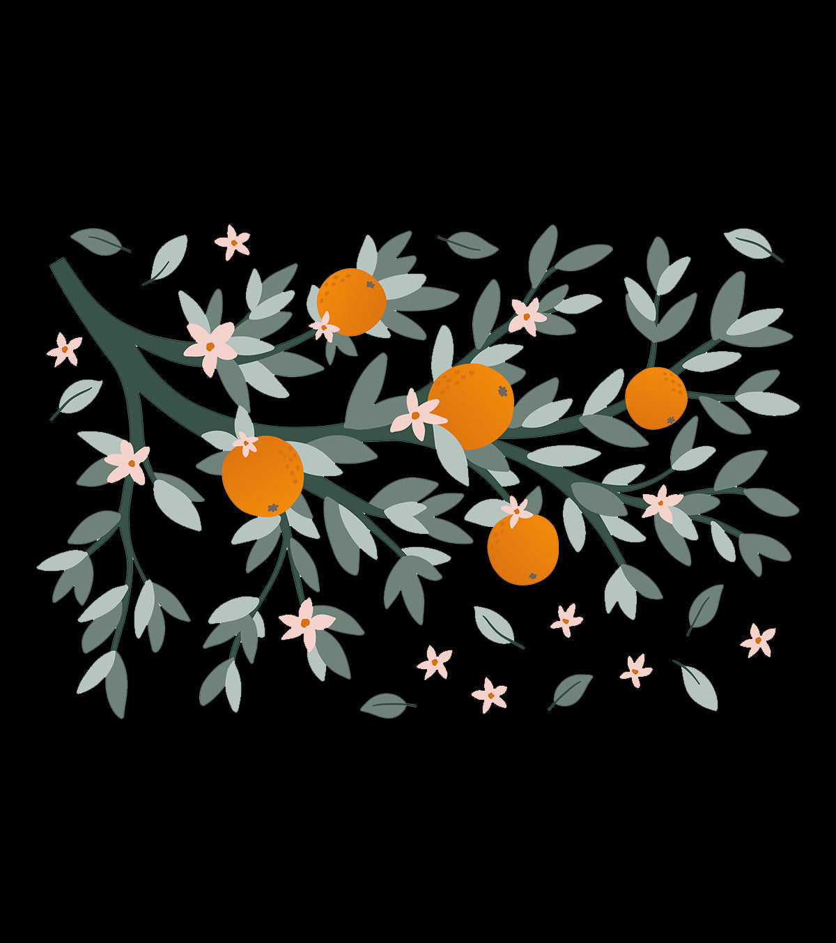 Louise – Large Sticker – Branches And Oranges