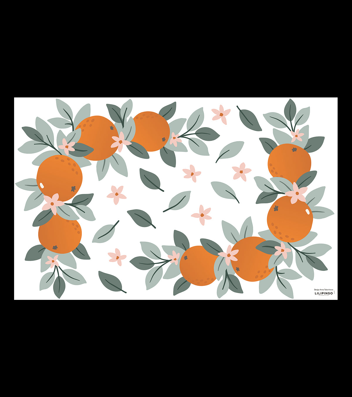 Louise – Wall Decals Murals – Oranges And Foliage