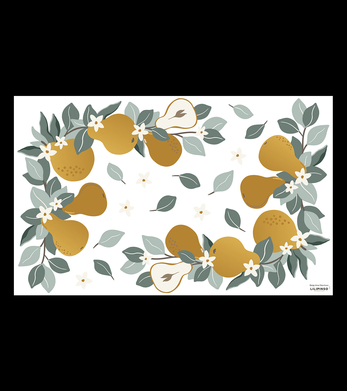 Louise – Wall Decals Murals – Pears And Foliage