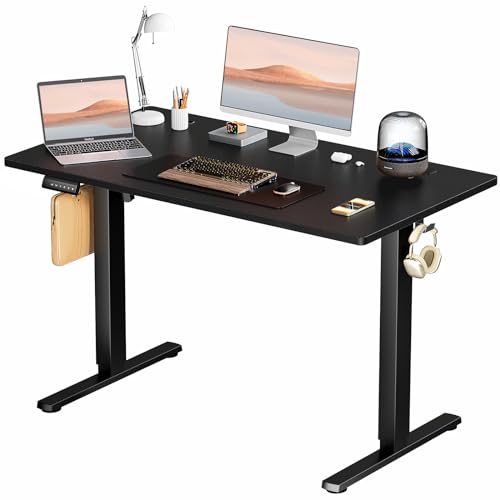 SMUG Standing Desk, Adjustable Height Electric Sit Stand Up Down Computer Table, 48×24 Inch Ergonomic Rising Desks for Work Office Home, Modern