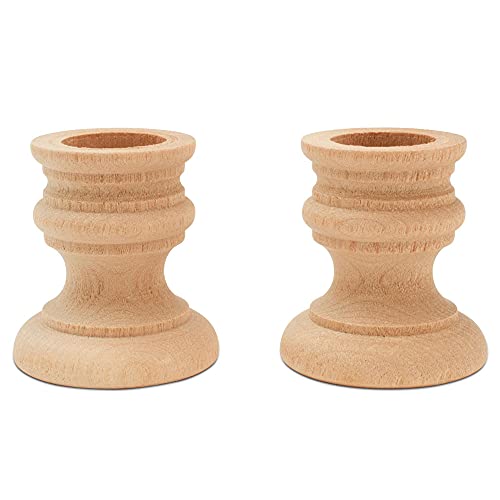 Woodpeckers Unfinished Wood Country Candle Cups, 1-7/8 inch with 7/8 inch Taper Candle Hole, Pack of 25