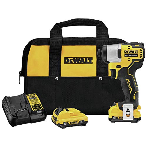 DEWALT XTREME 12V MAX* Impact Driver Kit, 1/4-Inch (DCF801F2)