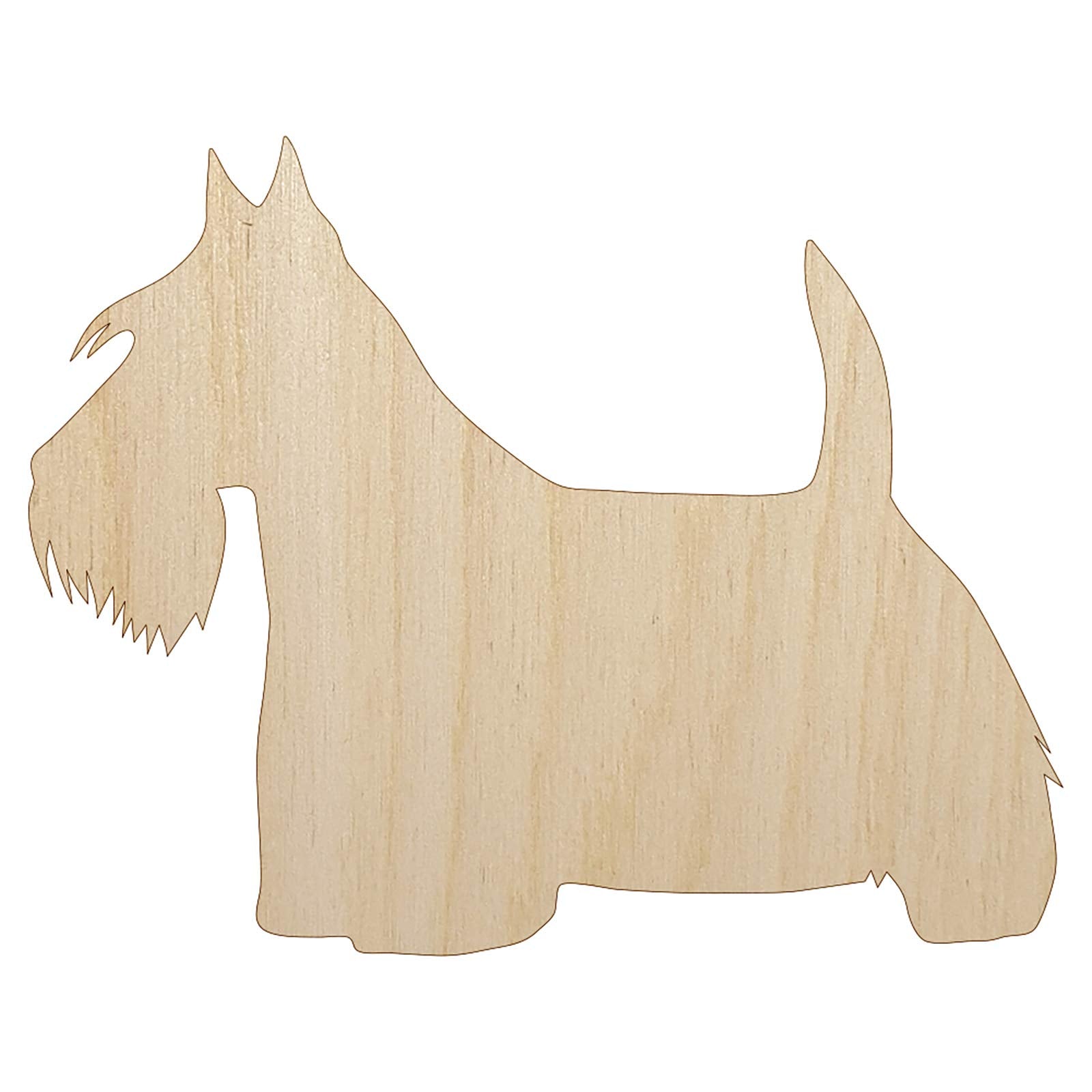 Scottish Terrier Scottie Dog Solid Unfinished Wood Shape Piece Cutout for DIY Craft Projects – 1/8 Inch Thick – 4.70 Inch Size