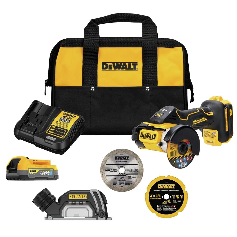 DEWALT 20V MAX Cordless Angle Grinder Kit, 3-in. (DCS438E1)