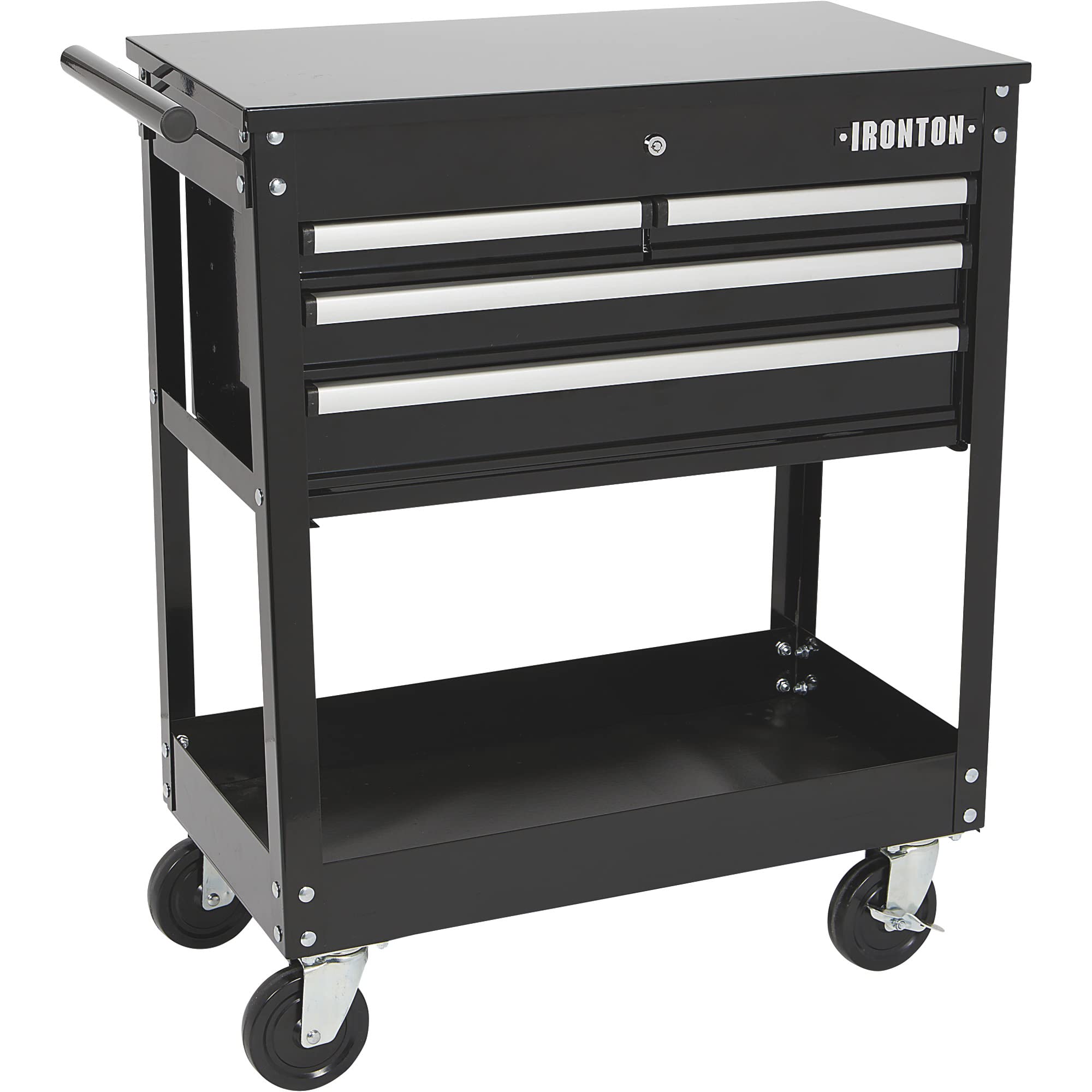 Ironton 30in. 4-Drawer Tool Cart – 33-7/8in.L x 17-5/8in.W x 39-1/8in.H, 500-Lb. Capacity