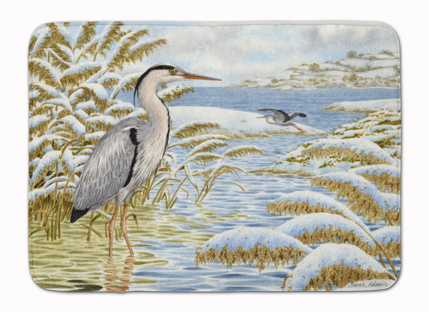 Blue Heron by the Water Machine Washable Memory Foam Mat ASA2191RUG