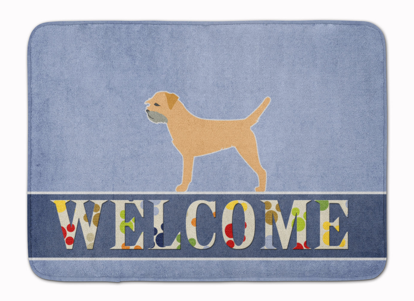 Border Terrier Welcome Machine Washable Memory Foam Mat BB5493RUG