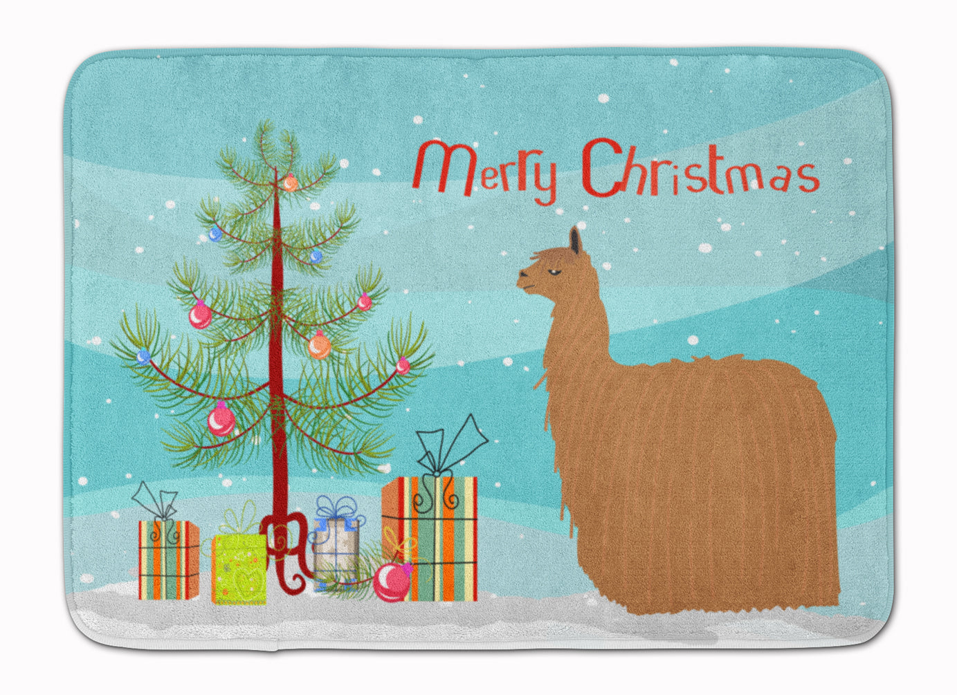 Alpaca Suri Christmas Machine Washable Memory Foam Mat BB9287RUG