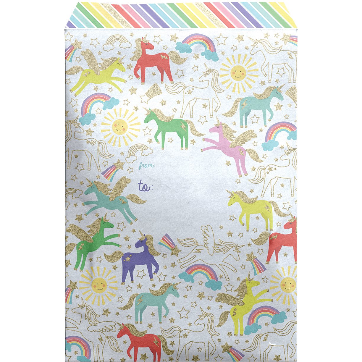 Large Kids Printed Padded Mailing Envelopes, Unicorns