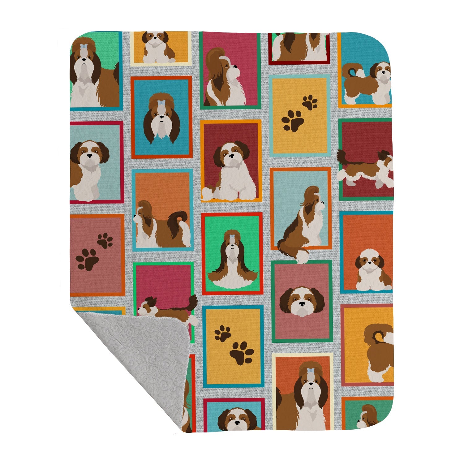 Lots of Shih Tzu Quilted Blanket 50×60