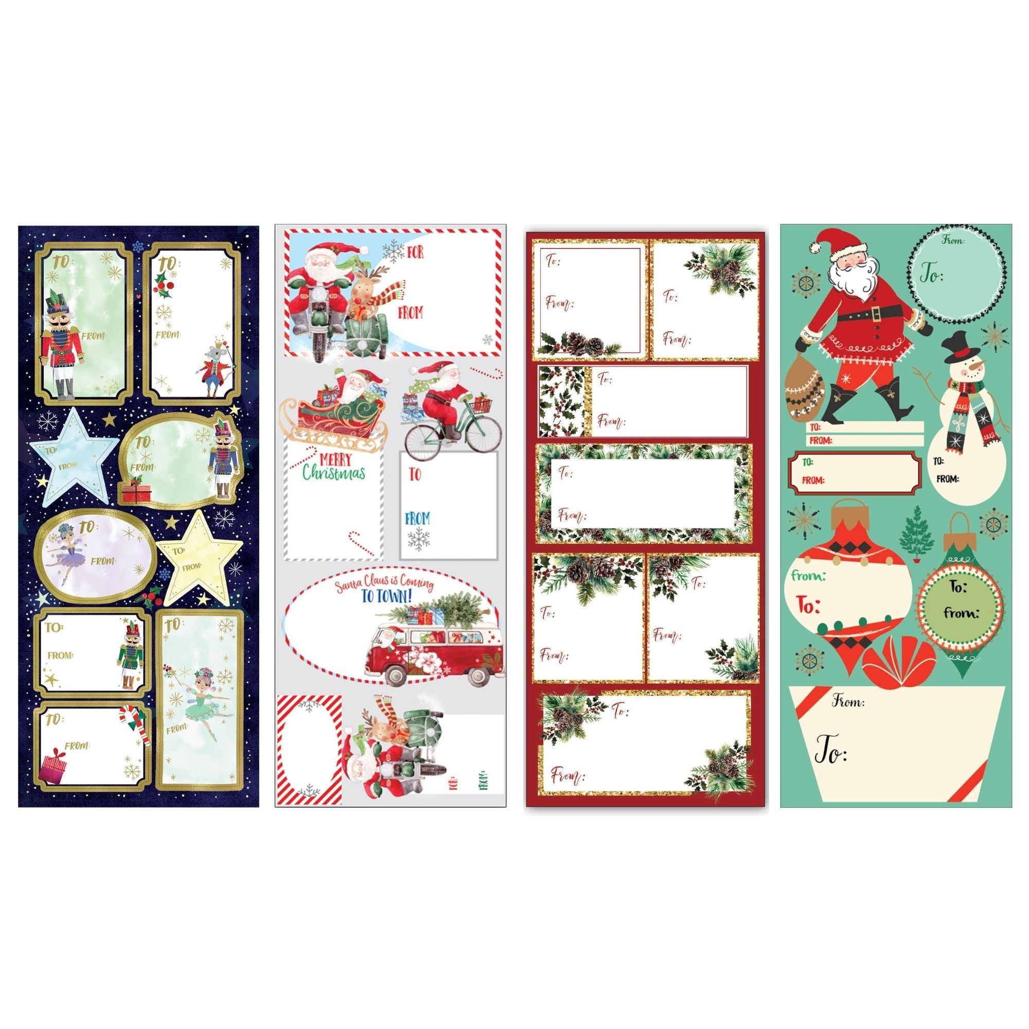 Christmas Gift Label Bundle, 16-Sheets