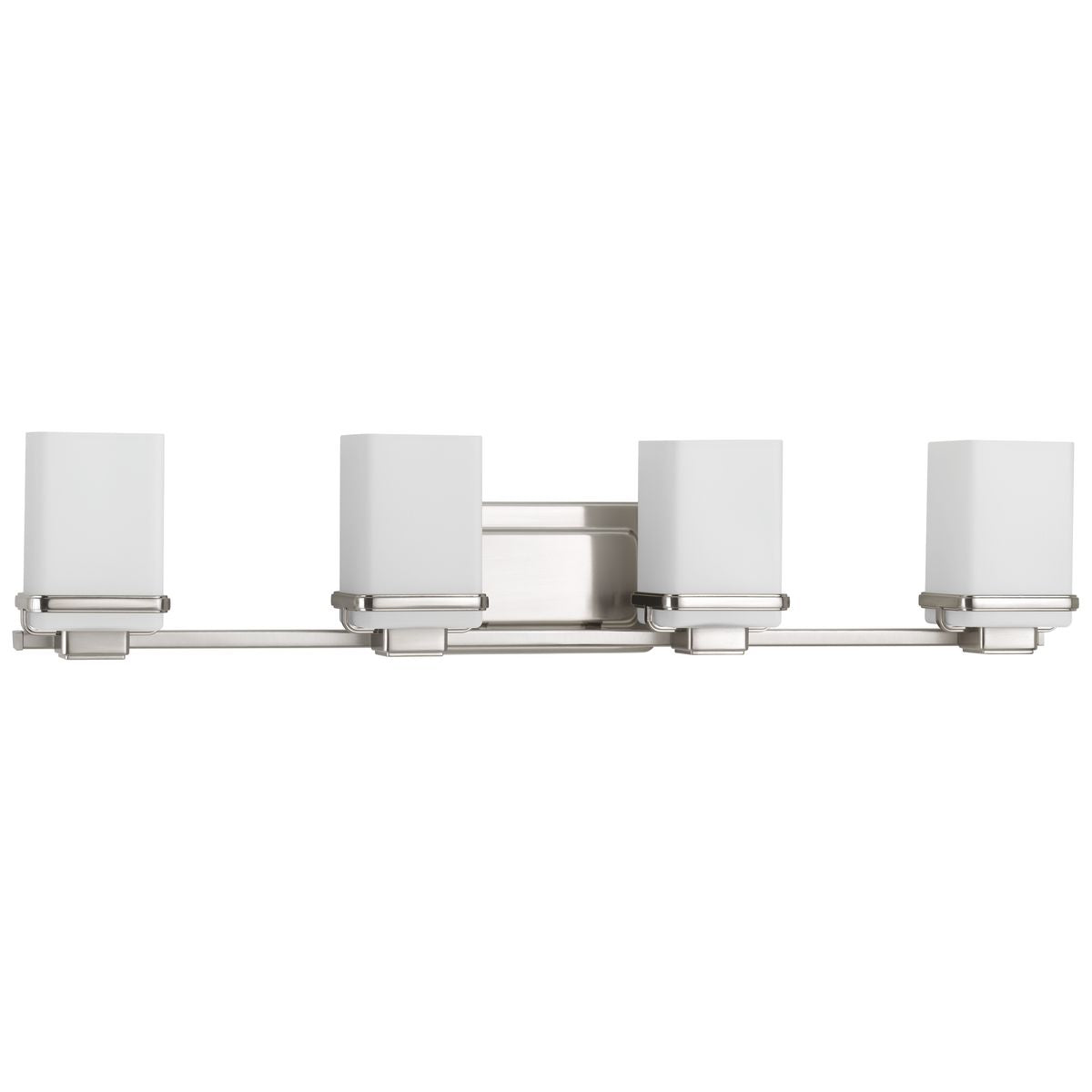 PROGRESS LIGHTING P2196-09 Metric Collection Four-Light Bath & Vanity in Brushed Nickel