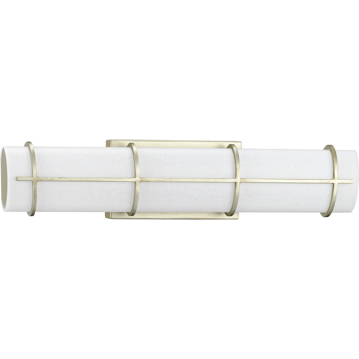 PROGRESS LIGHTING P300332-134-30 Grid LED Collection 22-inch Silver Ridge and White Linen Acrylic Modern Style Bath Vanity Wall Light in Silver Ridge