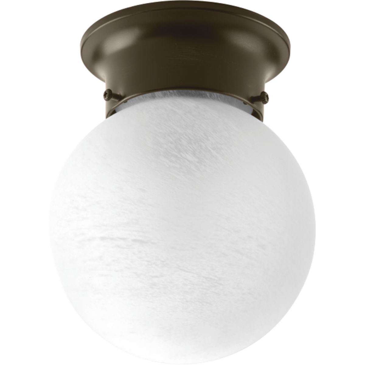 PROGRESS LIGHTING P3401-20 Glass Globes Collection 6″ One-Light Close-to-Ceiling in Antique Bronze