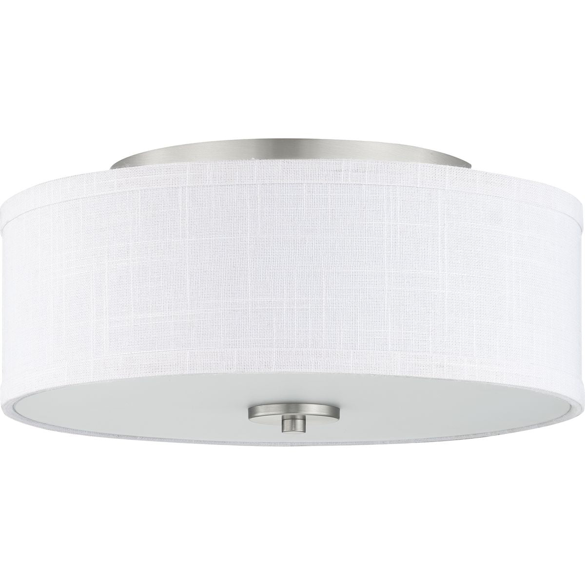 PROGRESS LIGHTING P350130-009 Inspire Collection 13″ Two-Light Flush Mount in Brushed Nickel