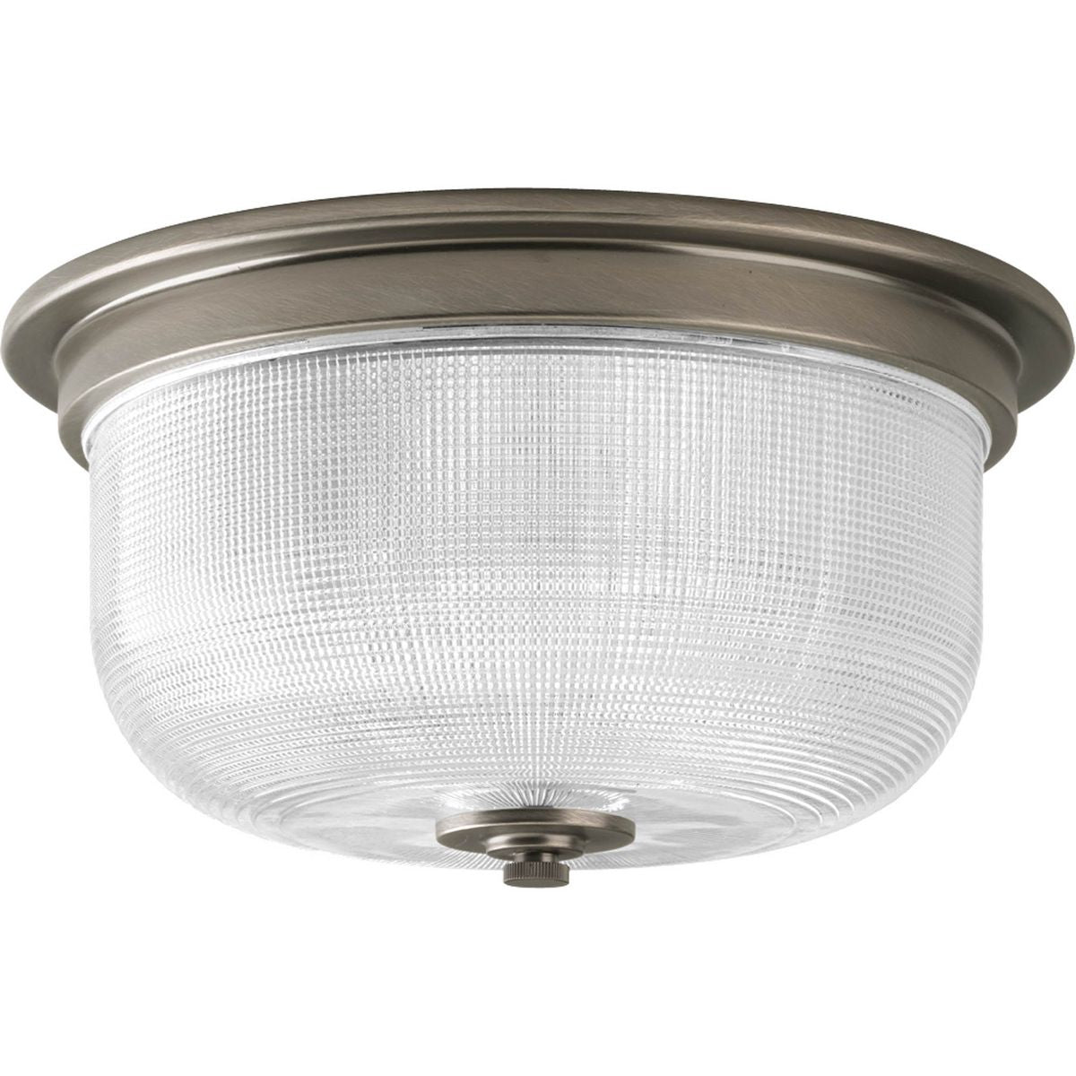 PROGRESS LIGHTING P3740-81 Archie Collection Two-Light 12-3/8″ Close-to-Ceiling in Antique Nickel