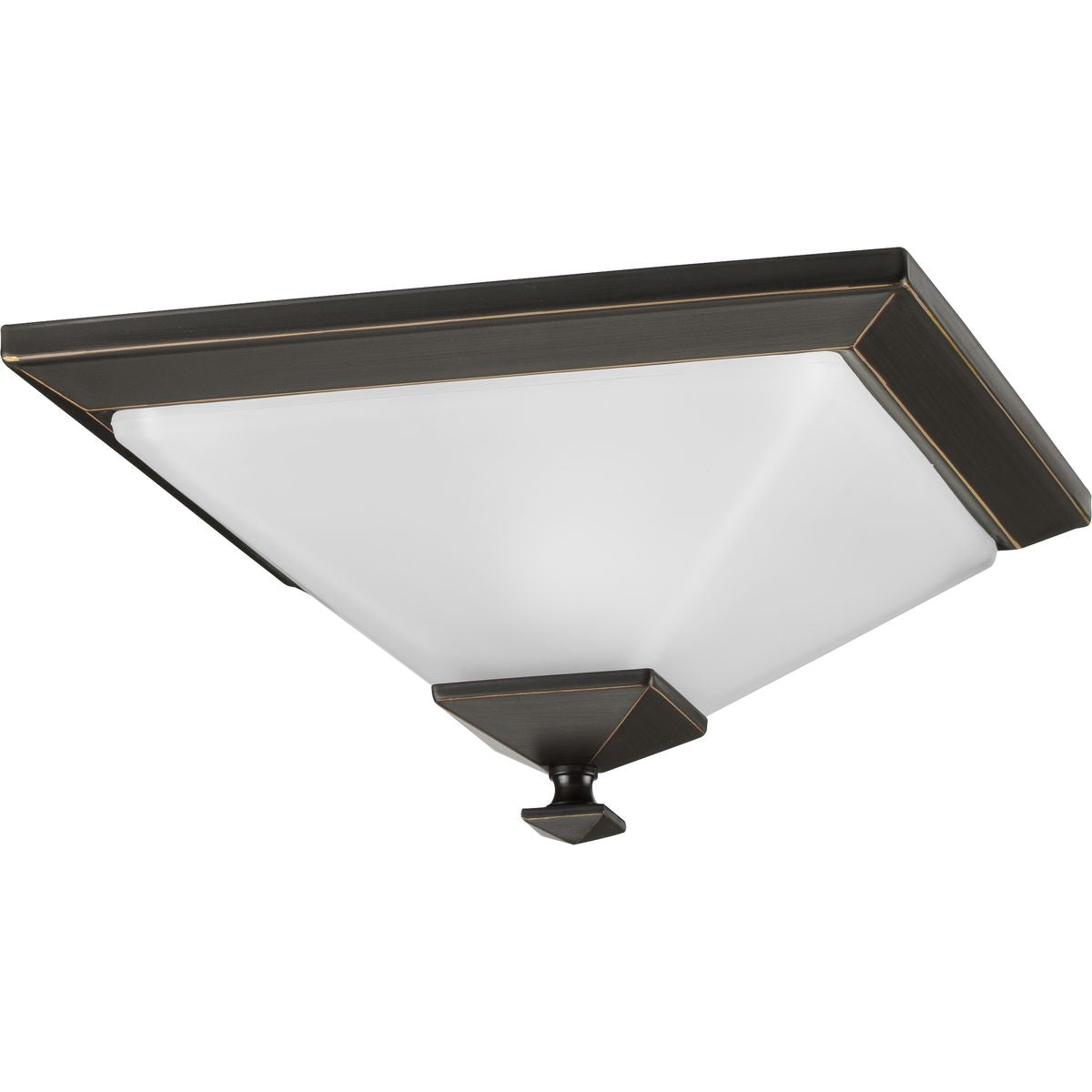 PROGRESS LIGHTING P3854-20 Clifton Heights Collection Antique Bronze One-Light 12-1/2″ Flush Mount in Antique Bronze