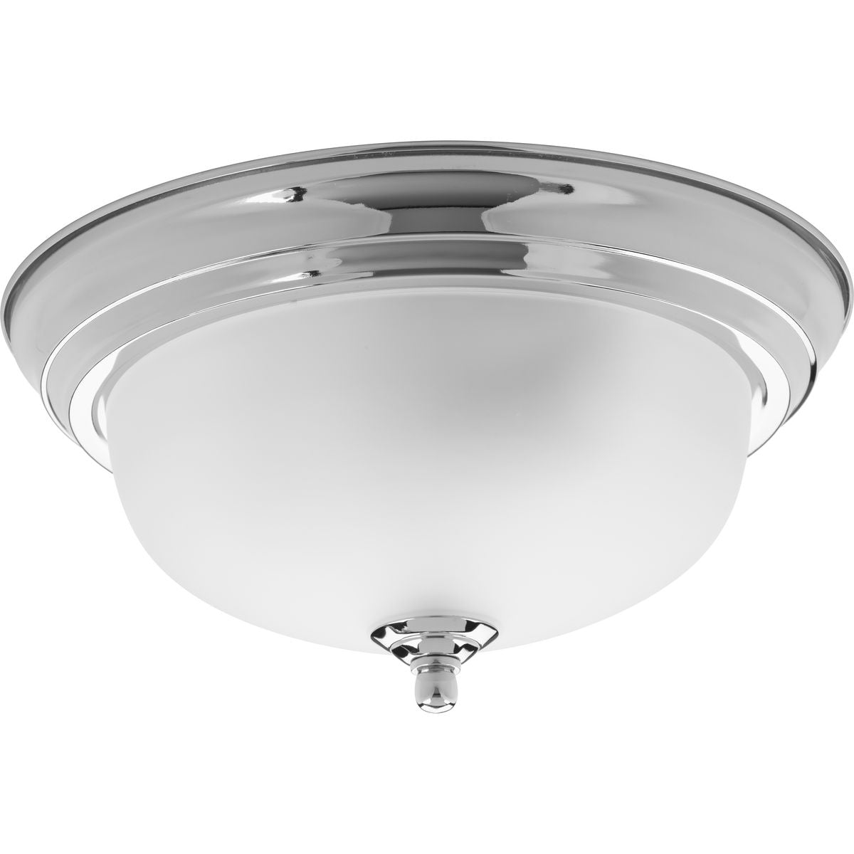 PROGRESS LIGHTING P3924-15ET One-Light Dome Glass 11-3/8″ Close-to-Ceiling in Polished Chrome