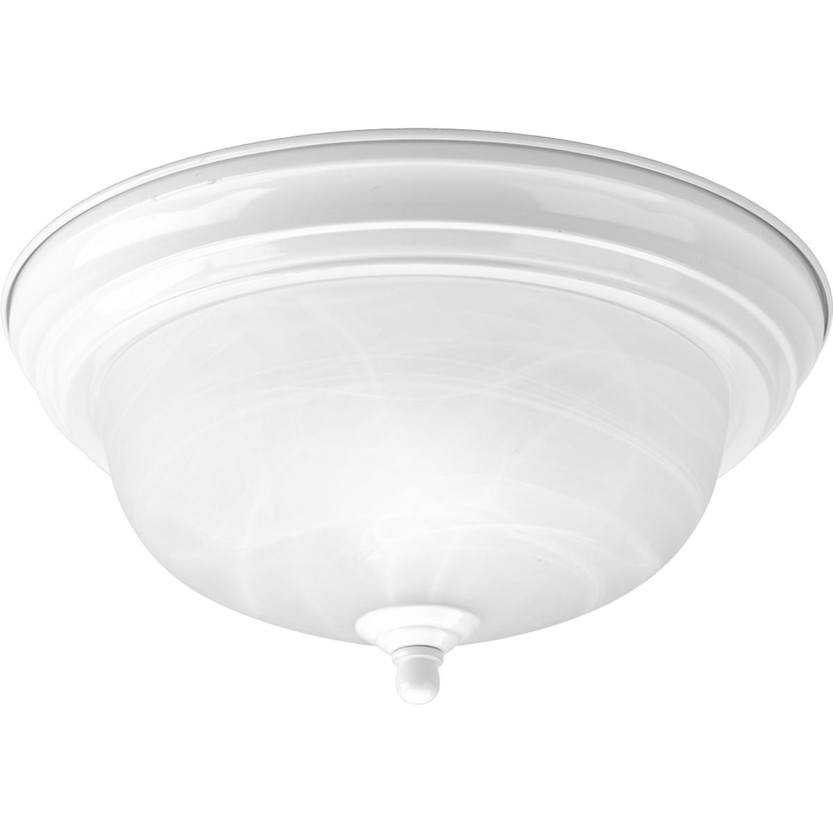 PROGRESS LIGHTING P3924-30 One-Light Dome Glass 11-3/8″ Close-to-Ceiling in White