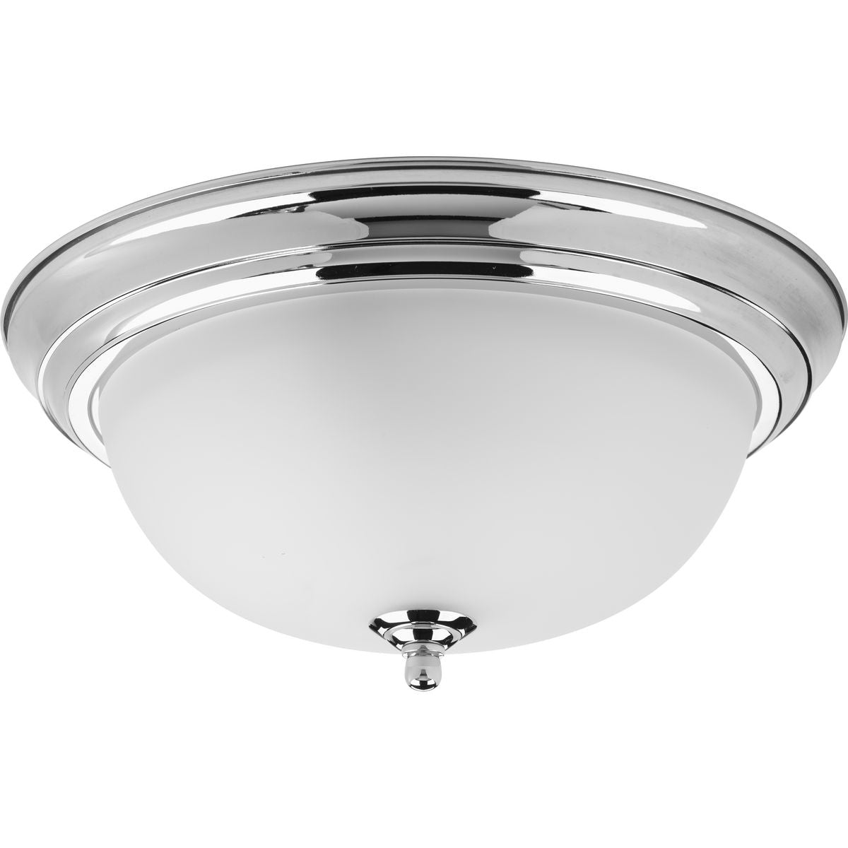 PROGRESS LIGHTING P3925-15ET Two-Light Dome Glass 13-1/4″ Close-to-Ceiling in Polished Chrome