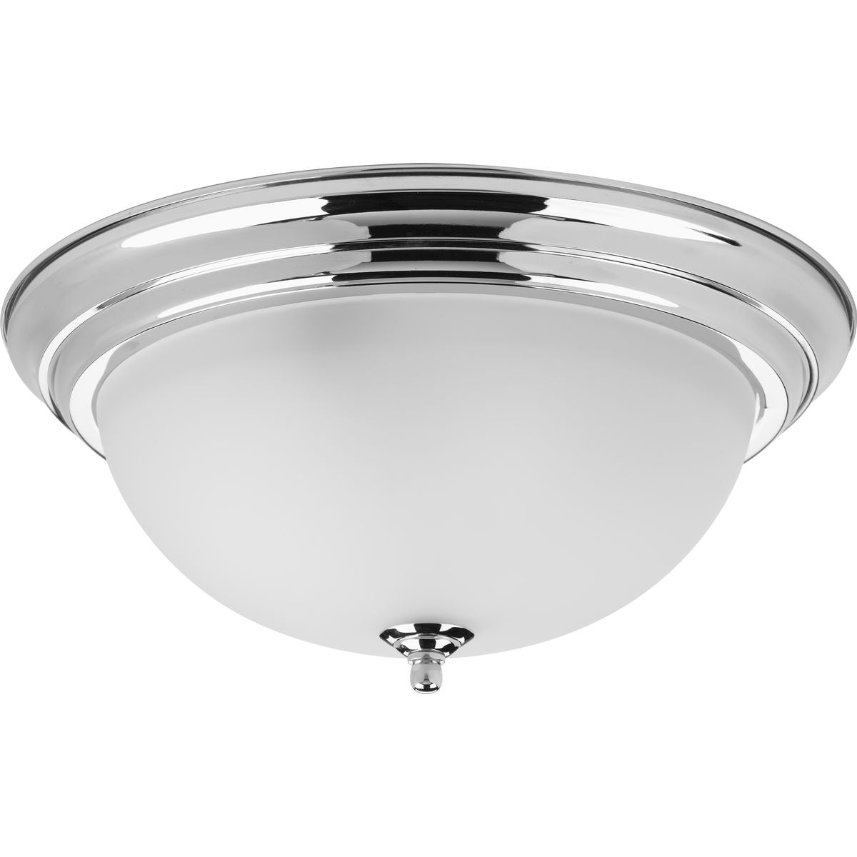 PROGRESS LIGHTING P3926-15ET Three-Light Dome Glass 15-1/4″ Close-to-Ceiling in Polished Chrome