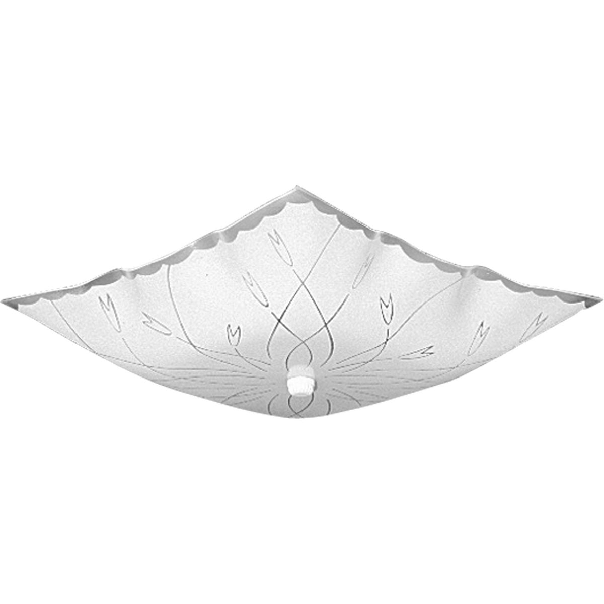 PROGRESS LIGHTING P4962-30 12″ Decorative Square Glass Two-Light Close-to-Ceiling in White