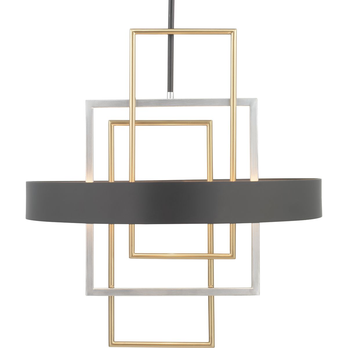 PROGRESS LIGHTING P500174-031 Adagio Collection Six-Light Pendant in Matte Black