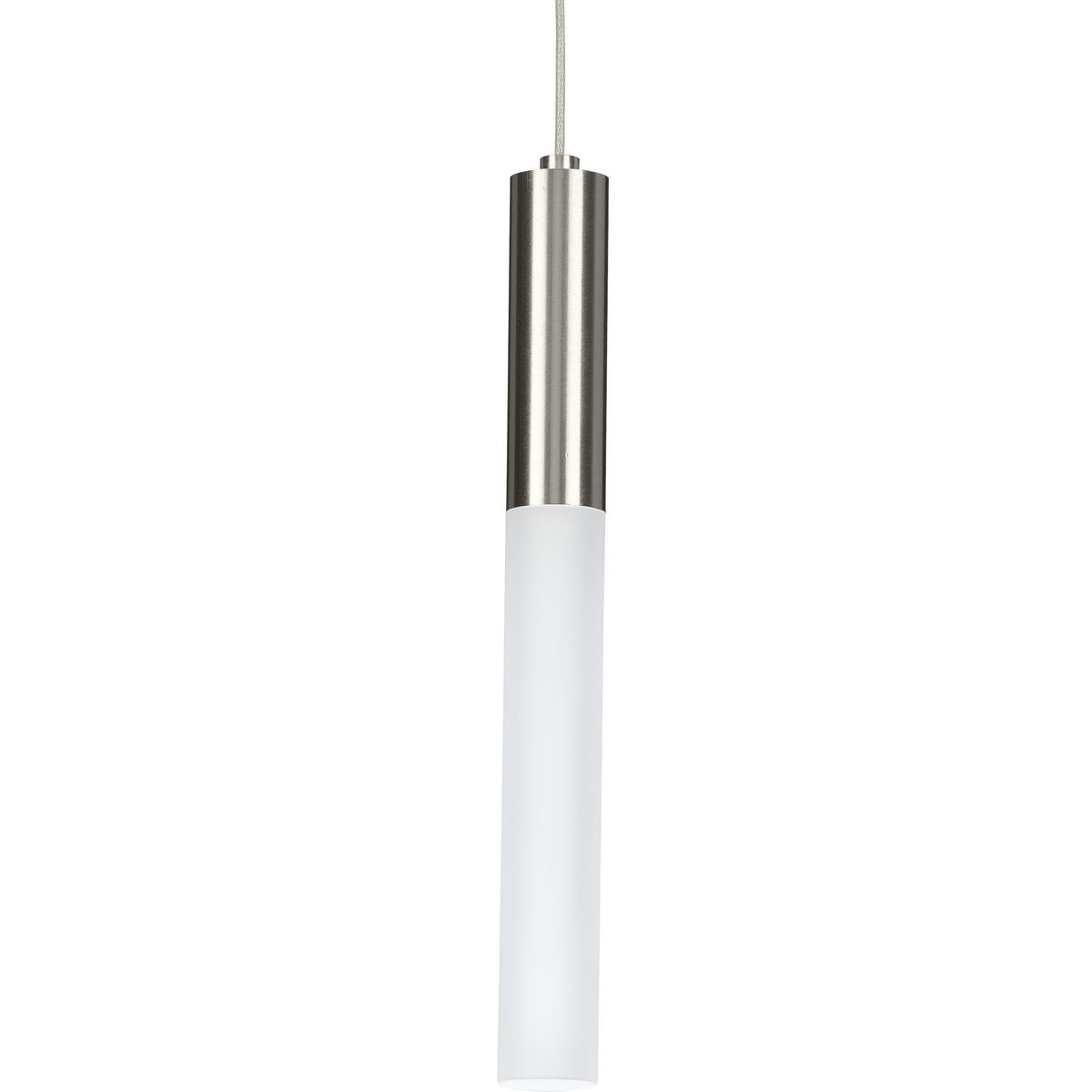 PROGRESS LIGHTING P500321-009-30 Kylo LED Collection One-Light Brushed Nickel Modern Style Hanging Pendant Light in Brushed Nickel