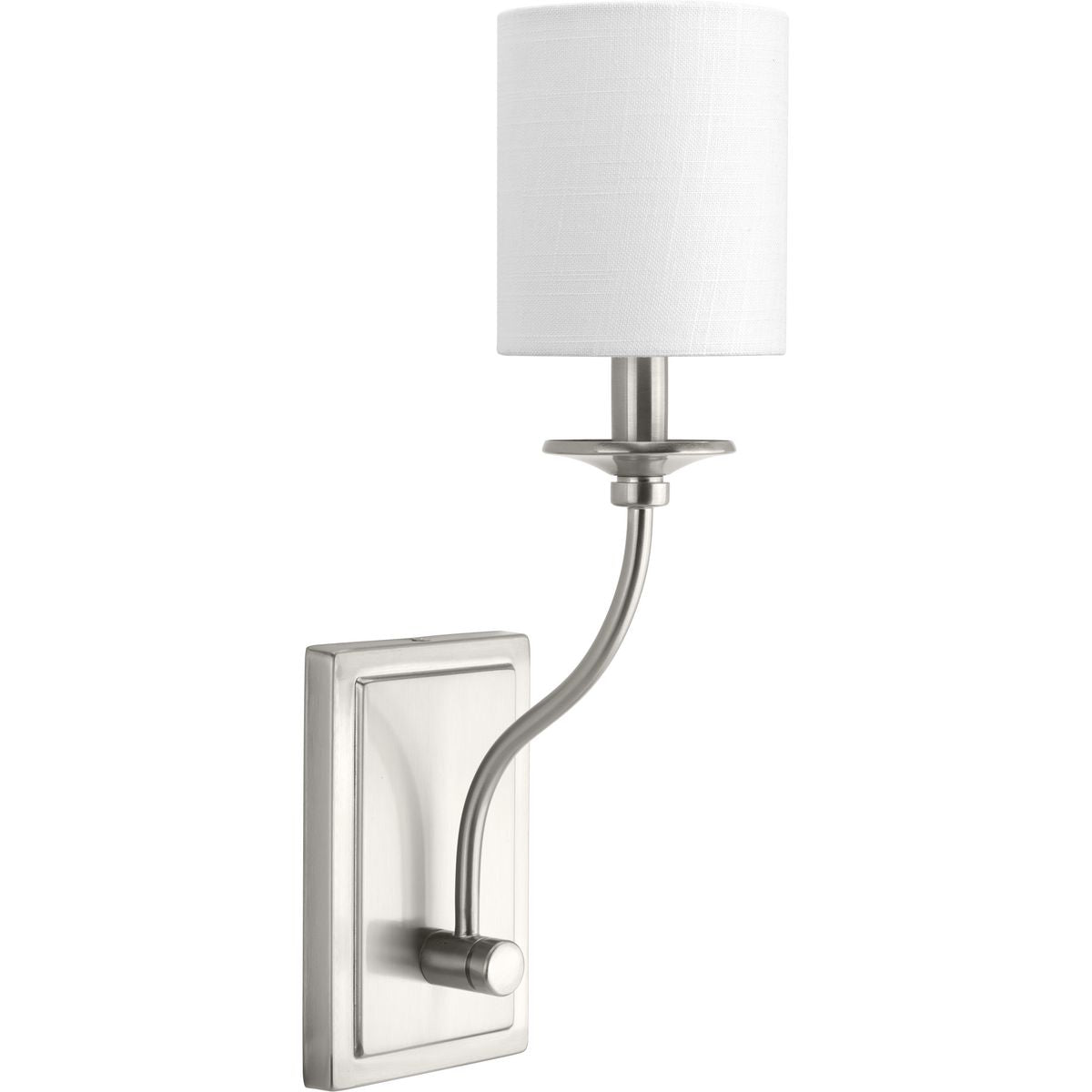 PROGRESS LIGHTING P710018-009 Bonita Collection Brushed Nickel One-Light Wall Sconce in Brushed Nickel