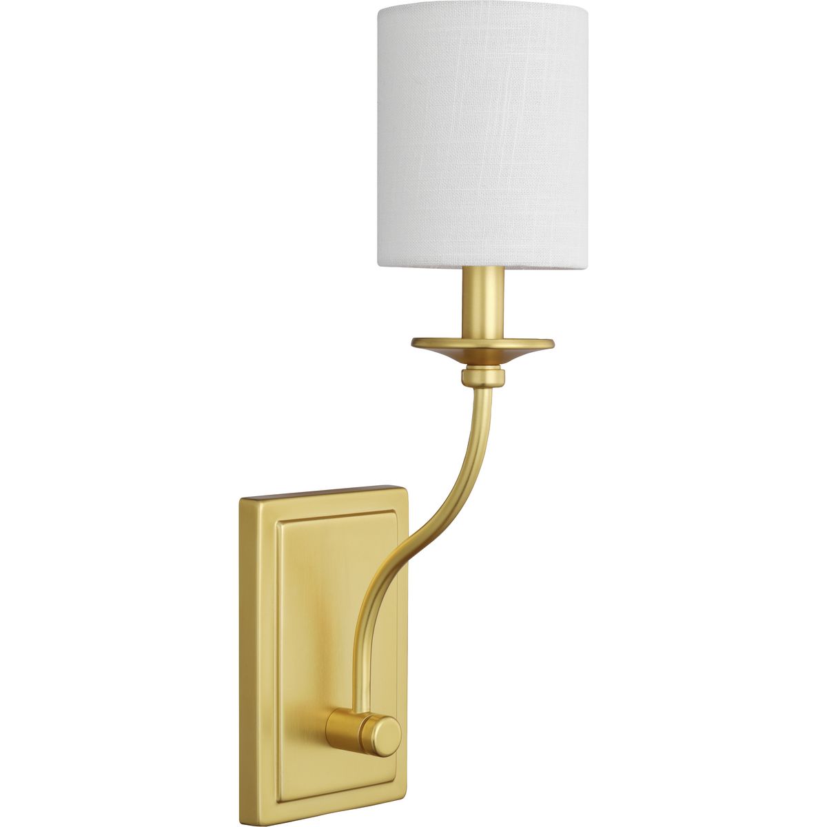 PROGRESS LIGHTING P710018-012 Bonita Collection Satin Brass One-Light Wall Sconce in Satin Brass