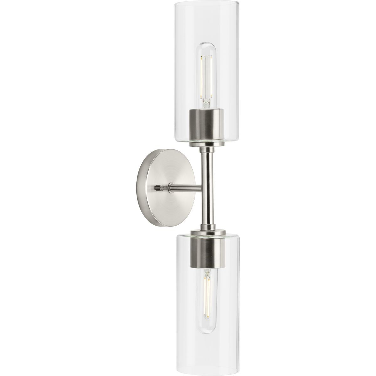 PROGRESS LIGHTING P710115-009 Cofield Collection Two-Light Brushed Nickel Transitional Wall Bracket in Brushed Nickel