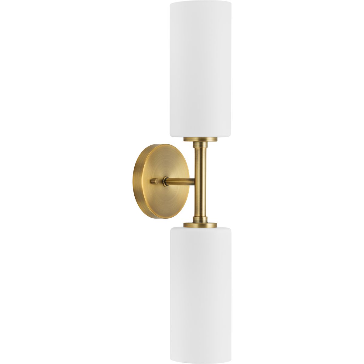 PROGRESS LIGHTING P710116-163 Cofield Collection Two-Light Vintage Brass Transitional Wall Bracket in Vintage Brass